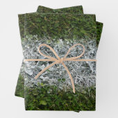 Grüngras und weißes, farbiges Sportfeld  Geschenkpapier Set (Beispiel)