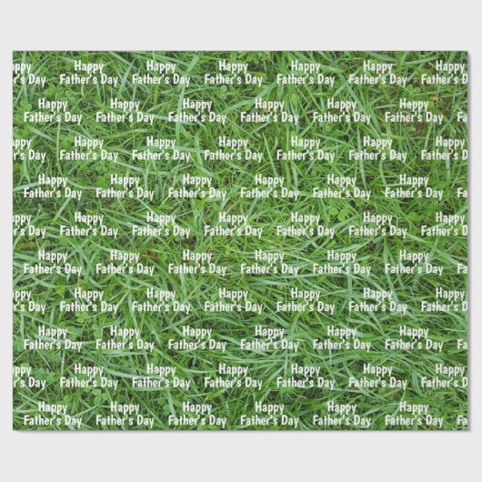 Grüngras Vatertag Geschenkpapier (Flach)