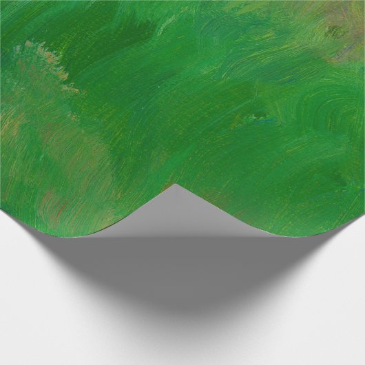 Grüngrasfarbe Textur. Handgezeichneter Hintergrund Geschenkpapier (Ecke)