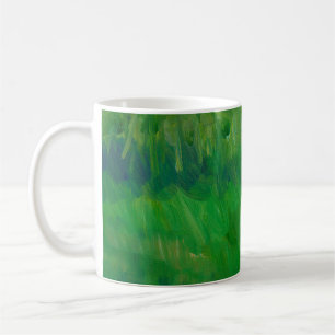 Grüngrasfarbe Textur. Handgezeichneter Hintergrund Kaffeetasse