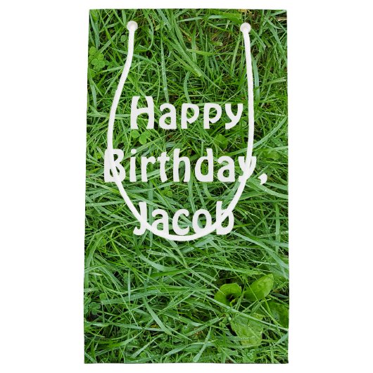 Grüngrassohle Geburtstag Kleine Geschenktüte (Vorderseite)