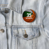 Grüngraue Basketballmannschaft Farben Button (Beispiel)