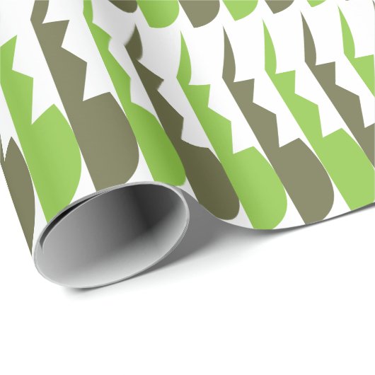Grüngraues Abstraktes modernes Muster Geschenkpapier (Rolleneckpunkt)