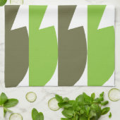 Grüngraues Abstraktes modernes Muster Geschirrtuch (Gefaltet)