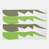 Grüngraues Abstraktes modernes Muster Geschirrtuch (Horizontal)