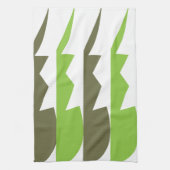 Grüngraues Abstraktes modernes Muster Geschirrtuch (Vertikal)