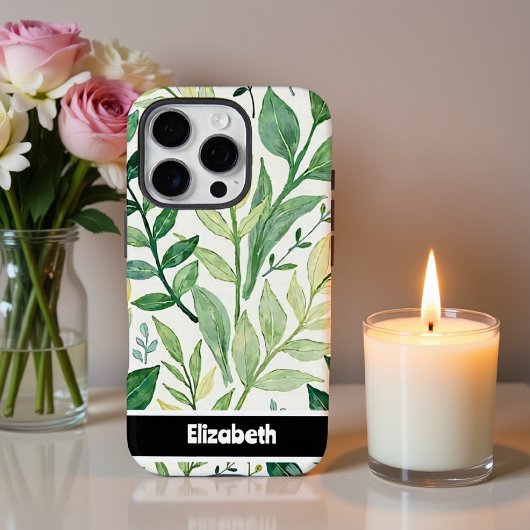 Grüngrün bemalt Botanisches Smartphone Zubehör Case-Mate iPhone Hülle