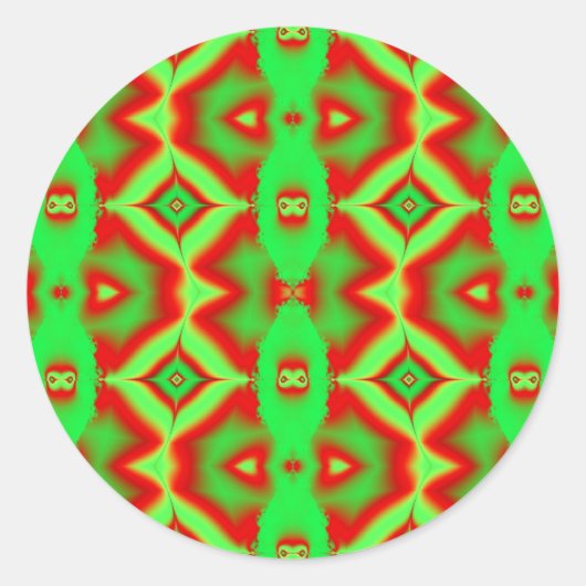 Grüngrün Runder Aufkleber (Vorderseite)