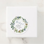 Grüngrüne Blätter staubblauer botanischer Blütenbo Geschenkanhänger (Beispiel)