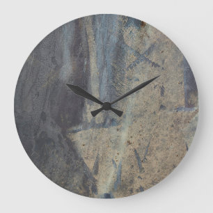 Grungy Abstract Slate Design  Große Wanduhr