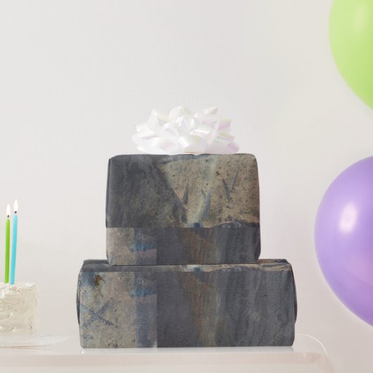 Grungy Abstrakt Slate Design Geschenkpapier (Partygeschenke)