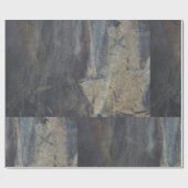 Grungy Abstrakt Slate Design Geschenkpapier (Flach)