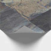Grungy Abstrakt Slate Design Geschenkpapier (Ecke)