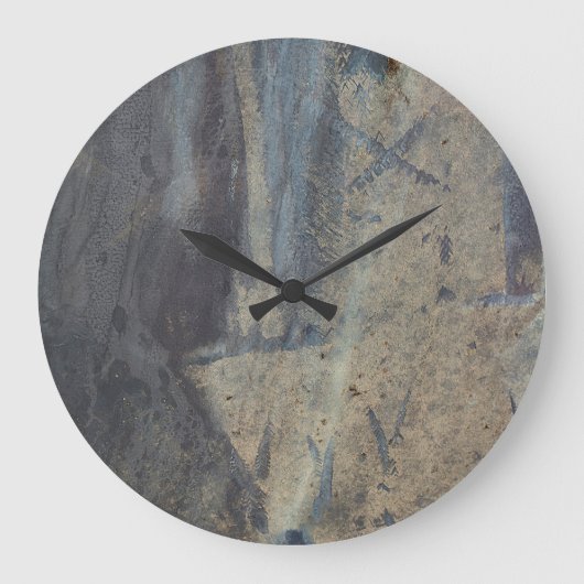 Grungy Abstrakt Slate Design  Große Wanduhr (Vorderseite)