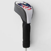 Grungy American Flag Bald Eagle Golf Headcover (angewinkelt)