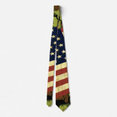 Grungy American Flag Camo Krawatte (Rückseite)