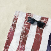 Grungy American Flag Strandtuch (Beispiel)