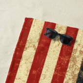 Grungy American Flag Strandtuch (Beispiel)