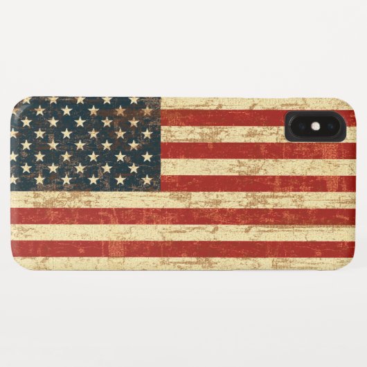 Grungy amerikanische Flagge Case-Mate iPhone Hülle (Rückseite (Horizontal))