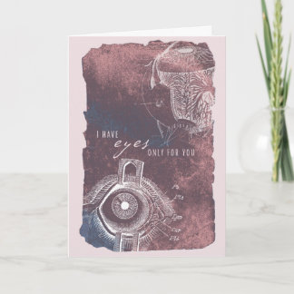 Grungy Anatomical Eye Valentine's Day Card Dankeskarte