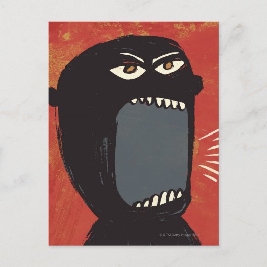 Grungy Angry Man Postkarte (Vorderseite)