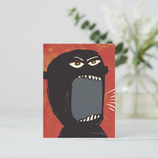 Grungy Angry Man Postkarte (Stehend Vorderseite)