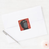 Grungy Angry Man Quadratischer Aufkleber (Umschlag)