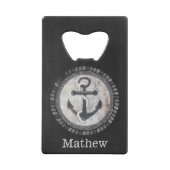 Grungy Anker-Tafel-Flaschen-nautischöffner Geldbeutel Flaschenöffner (Rückseite)