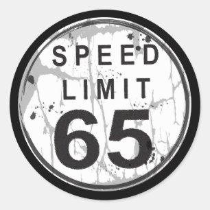 Grungy Aufkleber der Höchstgeschwindigkeits-65