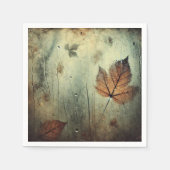 Grungy Autumnal Foggy Glass Window Decoupage Serviette (Vorderseite)