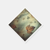 Grungy Autumnal Foggy Glass Window Decoupage Serviette (Ecke)