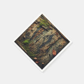 Grungy Autumnal Muddy Mossy hat Holzdekoupage getr Serviette (Ecke)