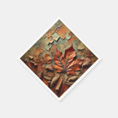 Grungy Autumnal Rusty Peeling Paint Decoupage Serviette (Ecke)