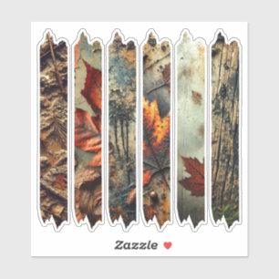 Grungy Autumnal Washi Tape Scrapbook Stickers Aufkleber
