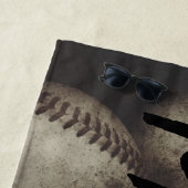 Grungy Baseballs on a Shelf Jersey Number & Name Strandtuch (Beispiel)