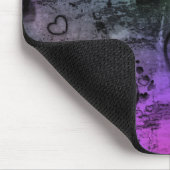 grungy bedrückte Funky Colors Hearts Mousepad (Ecke)