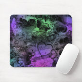 grungy bedrückte Funky Colors Hearts Mousepad (Mit Mouse)