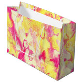 grungy-bemalt-Florals-12- Große Geschenktüte (Vorderseite Schrägansicht)