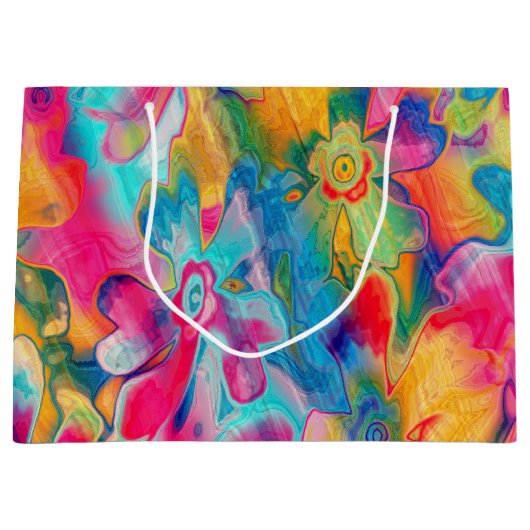 grungy-bemalt-Florals-16- Große Geschenktüte (Vorderseite)