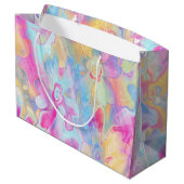 grungy-bemalt-Florals-5- Große Geschenktüte (Rückseite Schrägansicht)