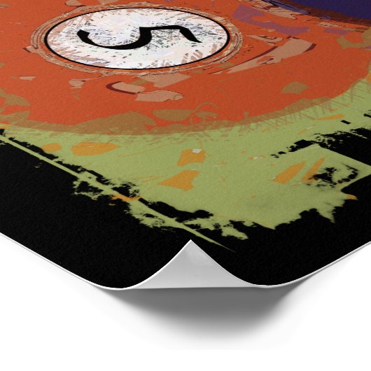 GRUNGY BILLIARDS BALLS POSTER (Ecke)
