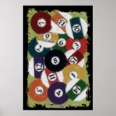 GRUNGY BILLIARDS BALLS POSTER (Vorne)