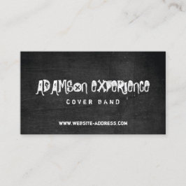Grungy Black Chalkboard Business Card für Band/DJs Visitenkarte