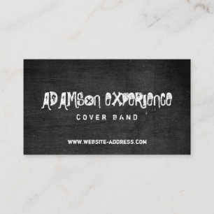 Grungy Black Chalkboard Business Card für Band/DJs Visitenkarte