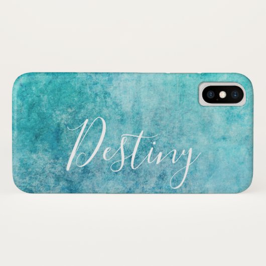 Grungy Blaue Textur Case-Mate iPhone Hülle (Rückseite (Horizontal))