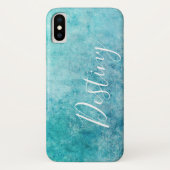 Grungy Blaue Textur Case-Mate iPhone Hülle (Rückseite)
