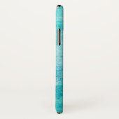 Grungy Blaue Textur Case-Mate iPhone Hülle (Hinten/Rechts)