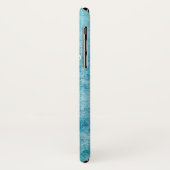 Grungy Blaue Textur Case-Mate iPhone Hülle (Hinten/Links)