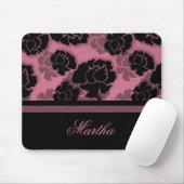 Grungy Bloral Decadence Mousepad, rosa Mousepad (Mit Mouse)