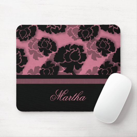 Grungy Bloral Decadence Mousepad, rosa Mousepad (Mit Mouse)